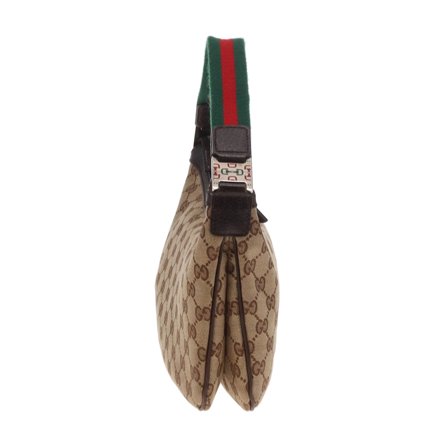 Gucci Shoulder Bag Vintage GG Canvas and Horsebit Detailing