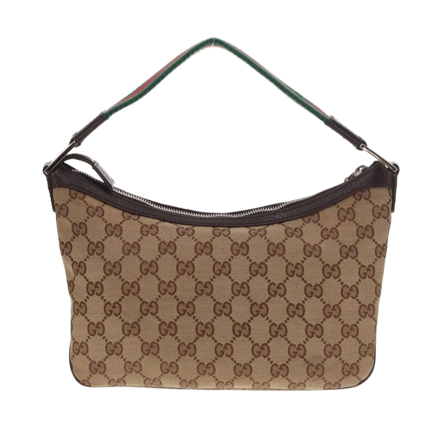 Gucci Shoulder Bag Vintage GG Canvas and Horsebit Detailing