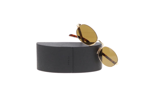 Prada Sunglasses SPR B53 Oval Goldtone