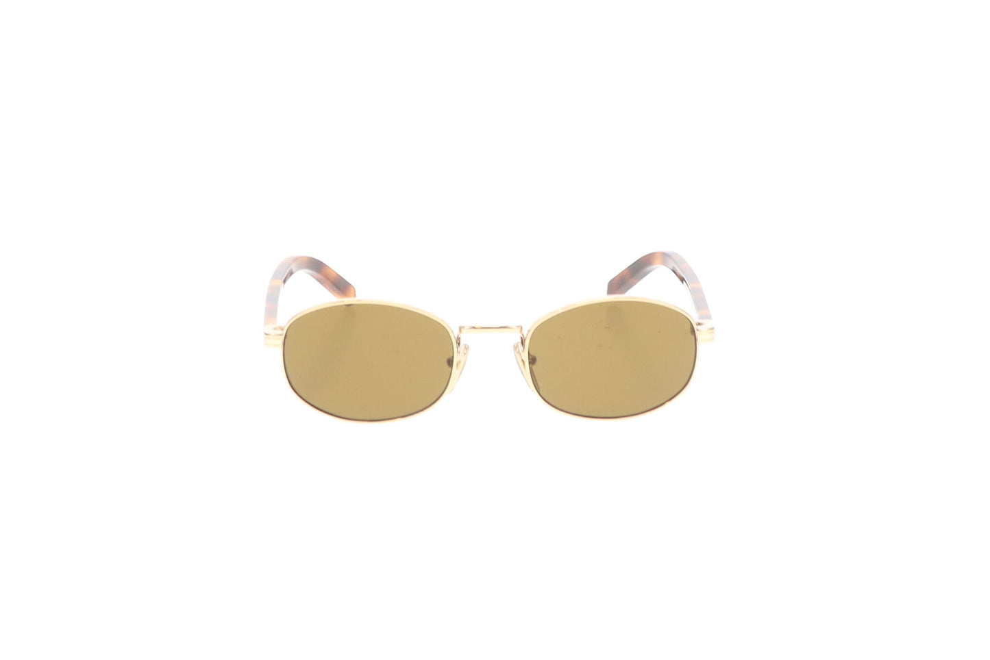 Prada Sunglasses SPR B53 Oval Goldtone