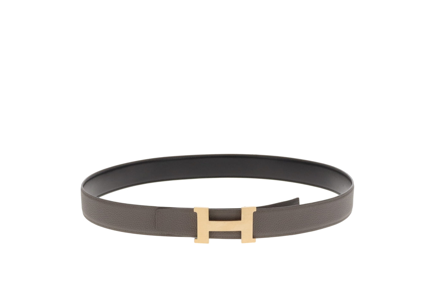 Hermes Belt Noir and Etain with Constance Buckle