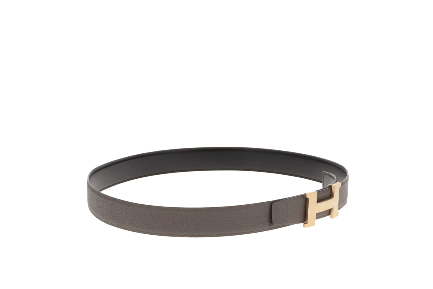 Hermes Belt Noir and Etain with Constance Buckle