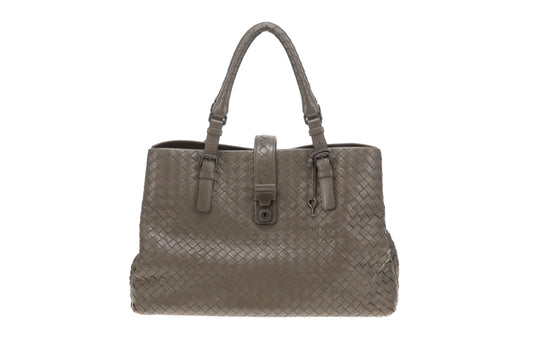 Bottega Veneta Roma Bag Olive Green Intrecciato