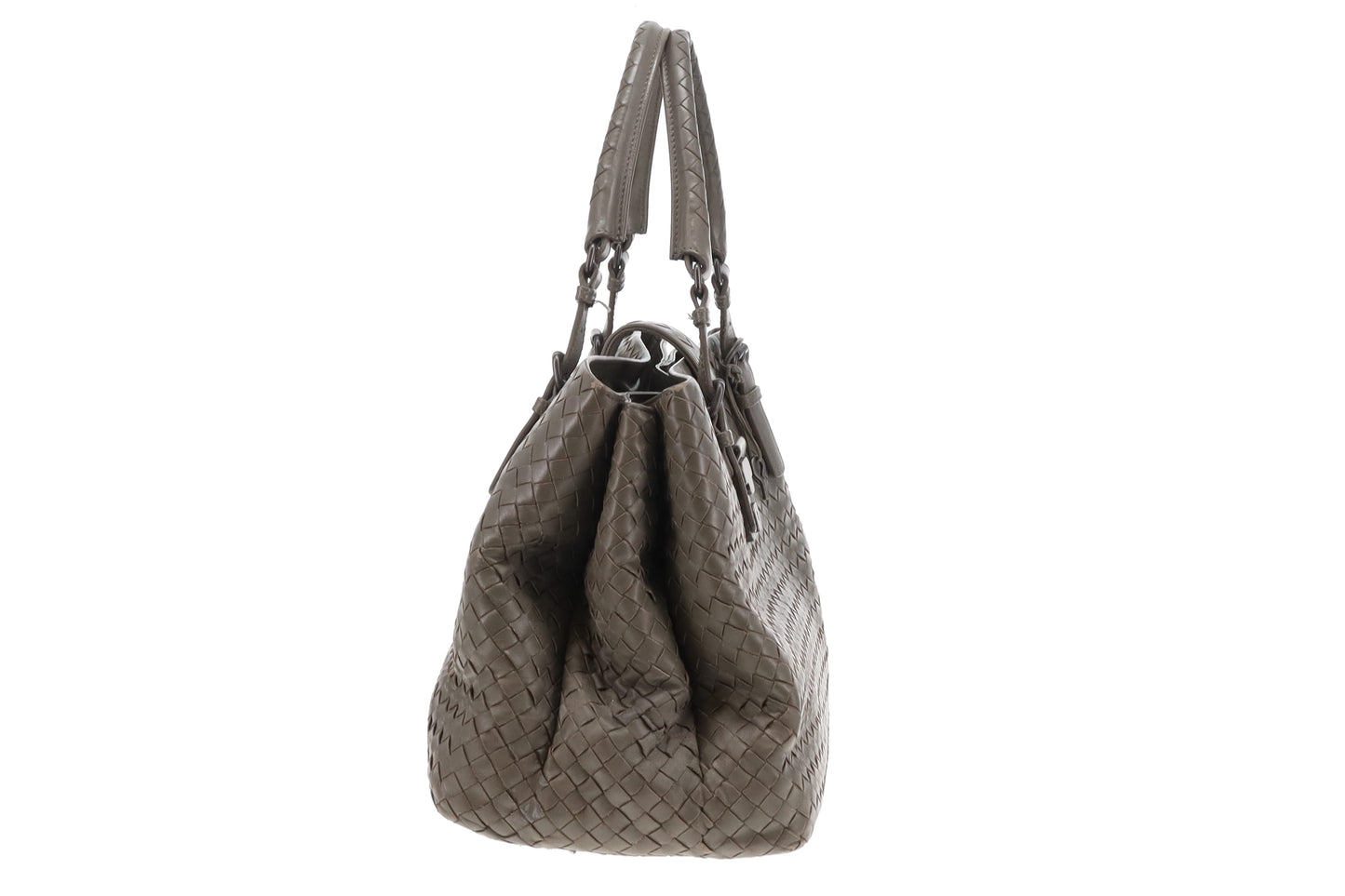 Bottega Veneta Roma Bag Olive Green Intrecciato
