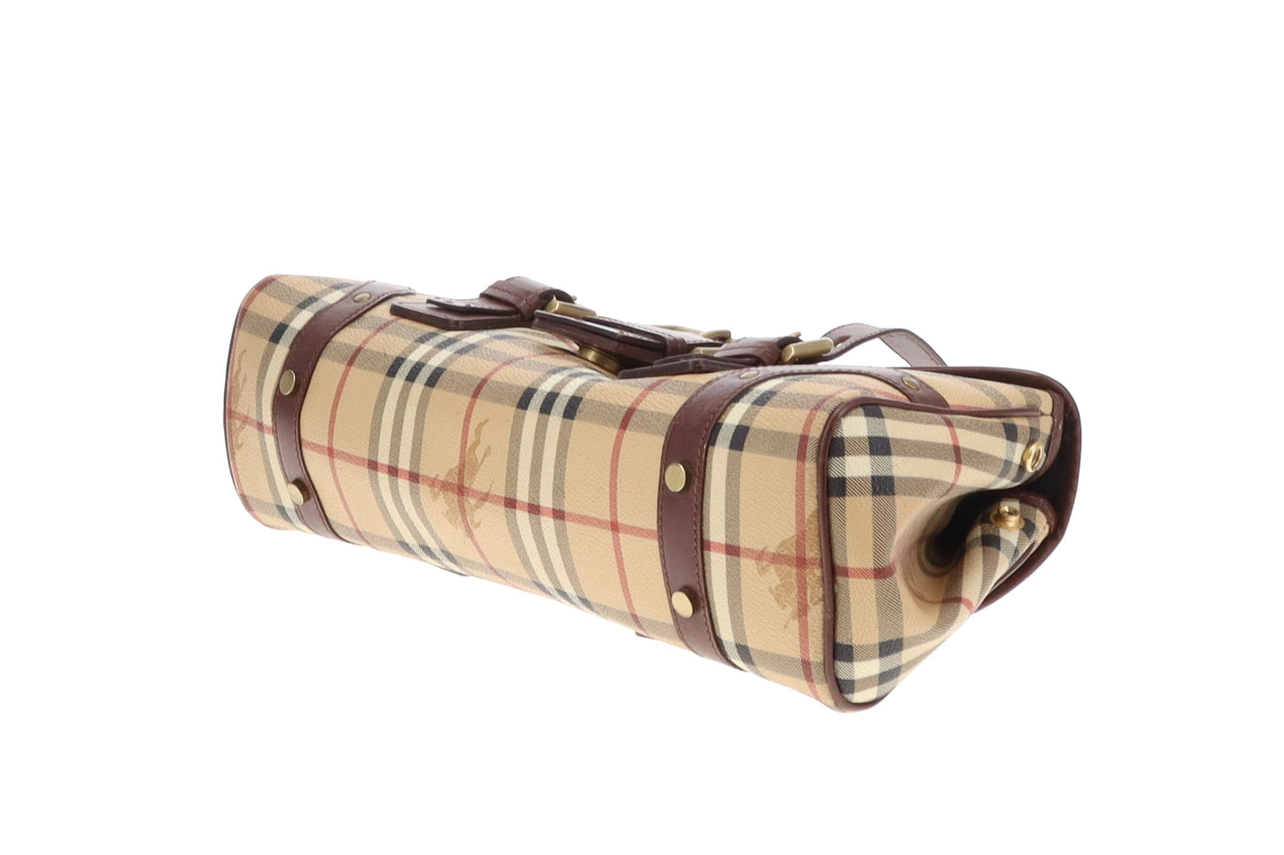 Burberry Buckle Shoulder Bag Haymarket Check Vintage