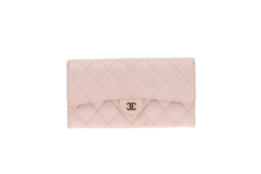 Chanel Long Flap Wallet Baby Pink 2021