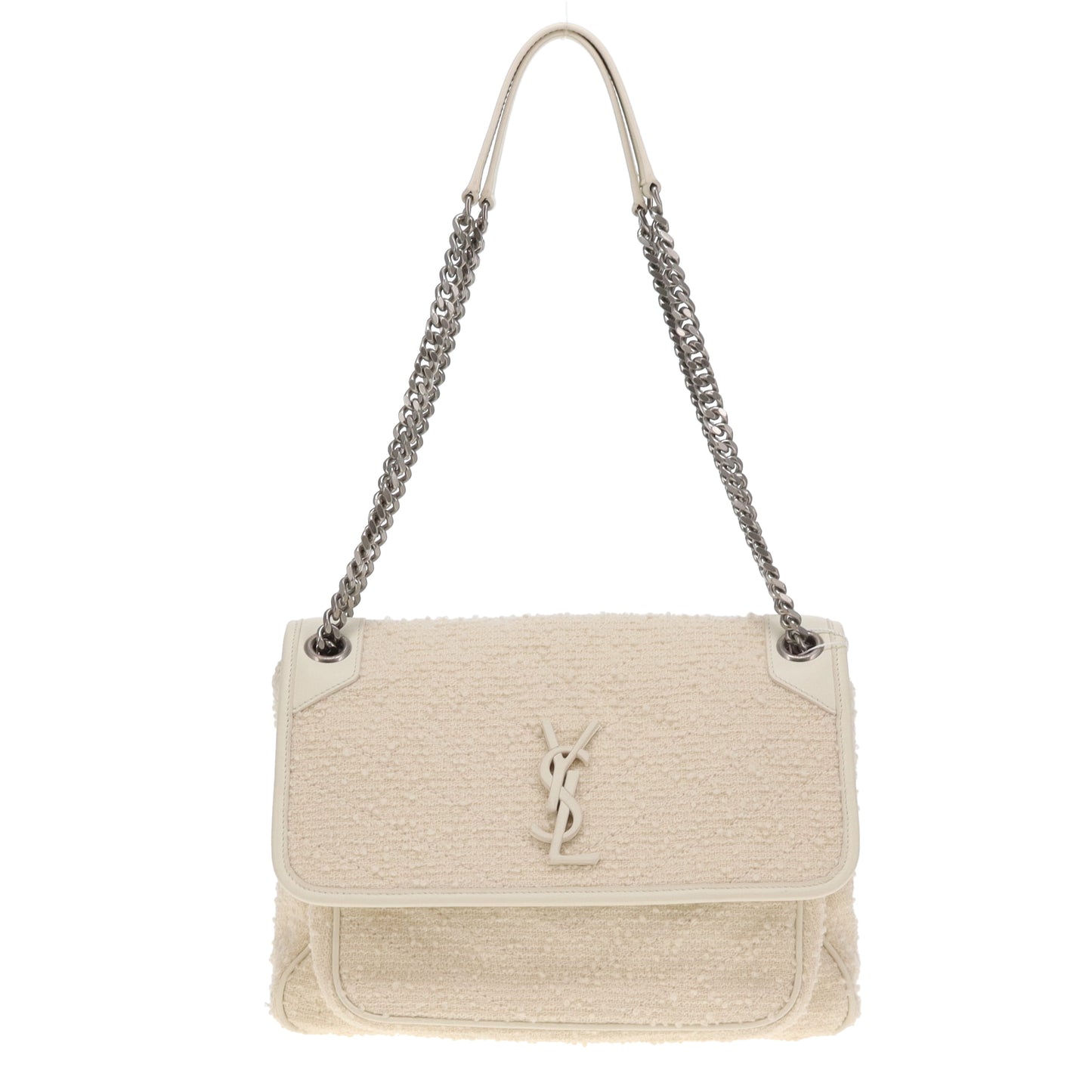 Saint Laurent Niki Medium Cream Tweed and Leather 2021