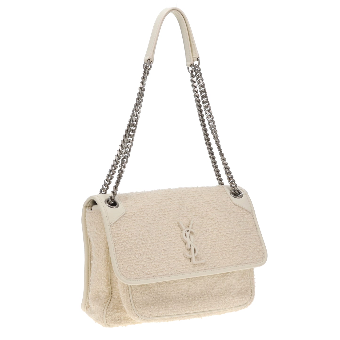 Saint Laurent Niki Medium Cream Tweed and Leather 2021