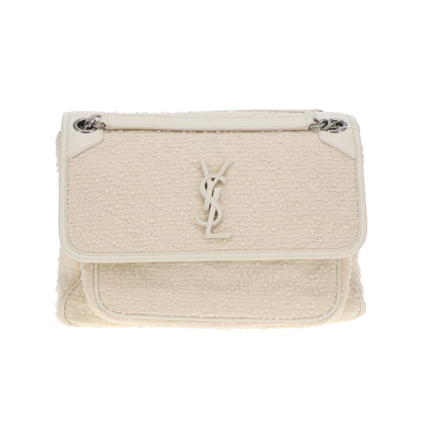 Saint Laurent Niki Medium Cream Tweed and Leather 2021