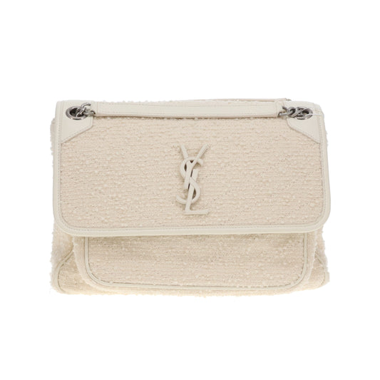 Saint Laurent Niki Medium Cream Tweed and Leather 2021