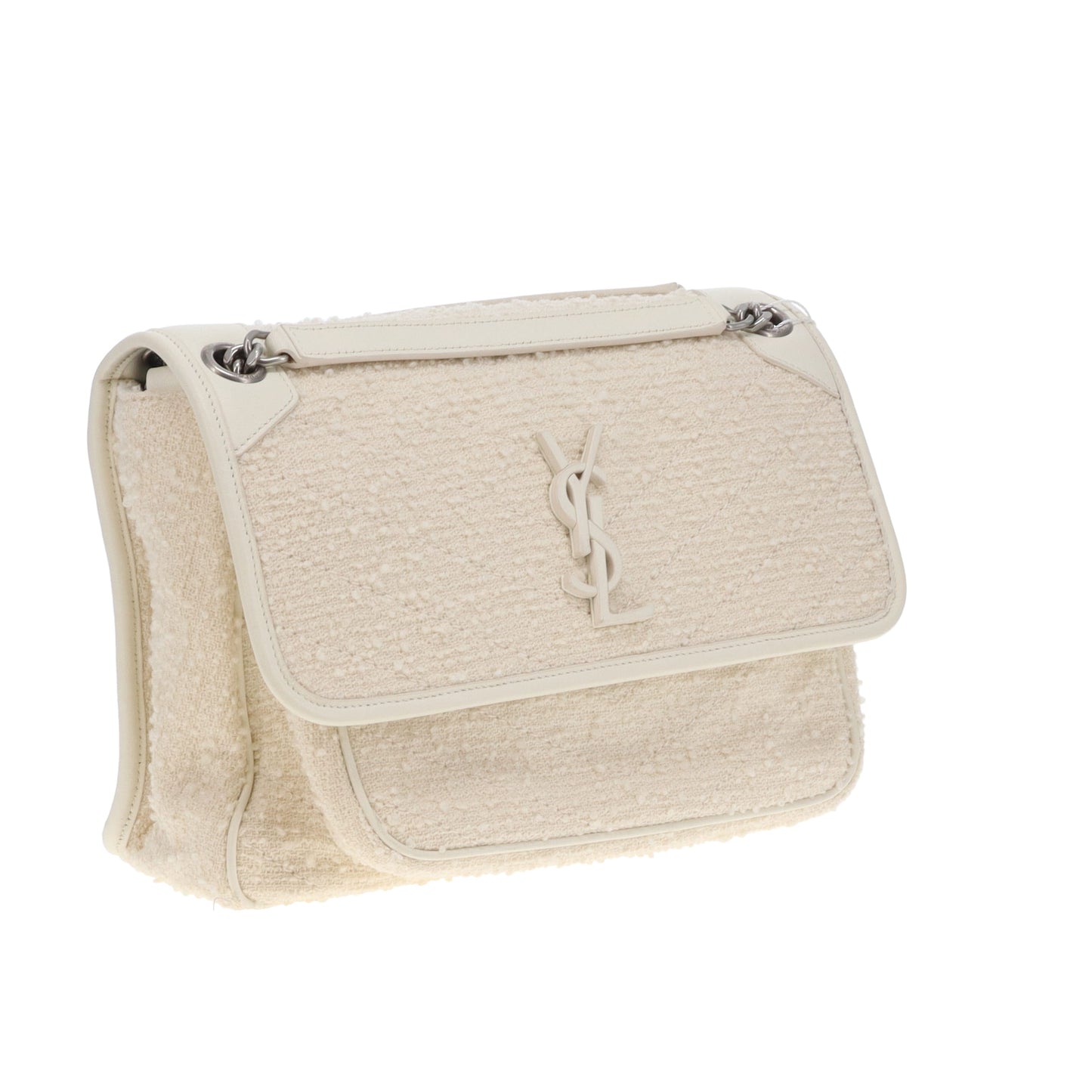 Saint Laurent Niki Medium Cream Tweed and Leather 2021