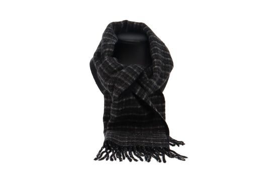 Dior Grey Check Wool and Cashmere Scarf