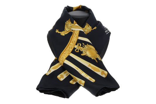 Hermes La Marine A Rames 90cm Silk Scarf Vintage