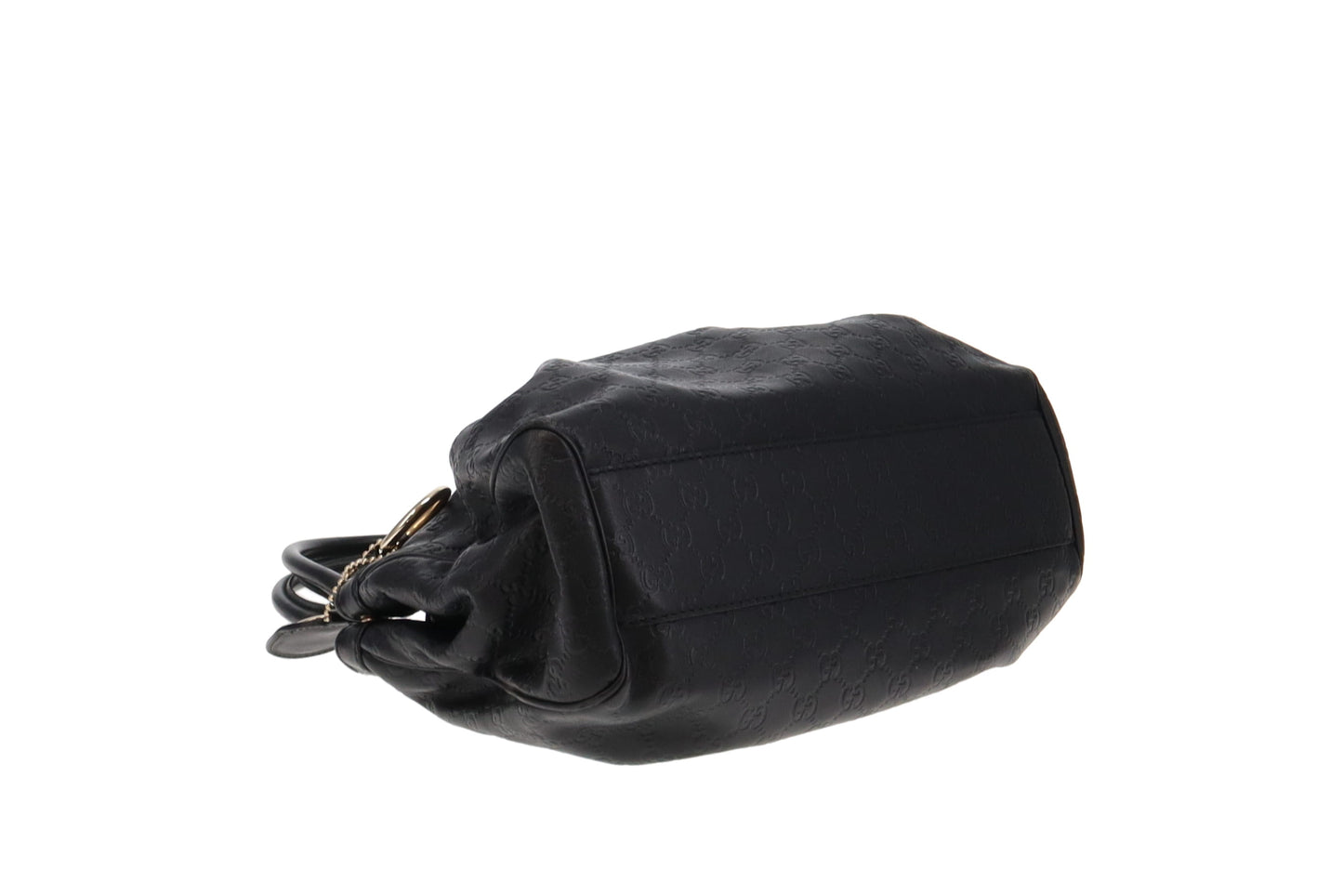 Gucci Black Guccissima Leather Classic Sukey Tote Bag