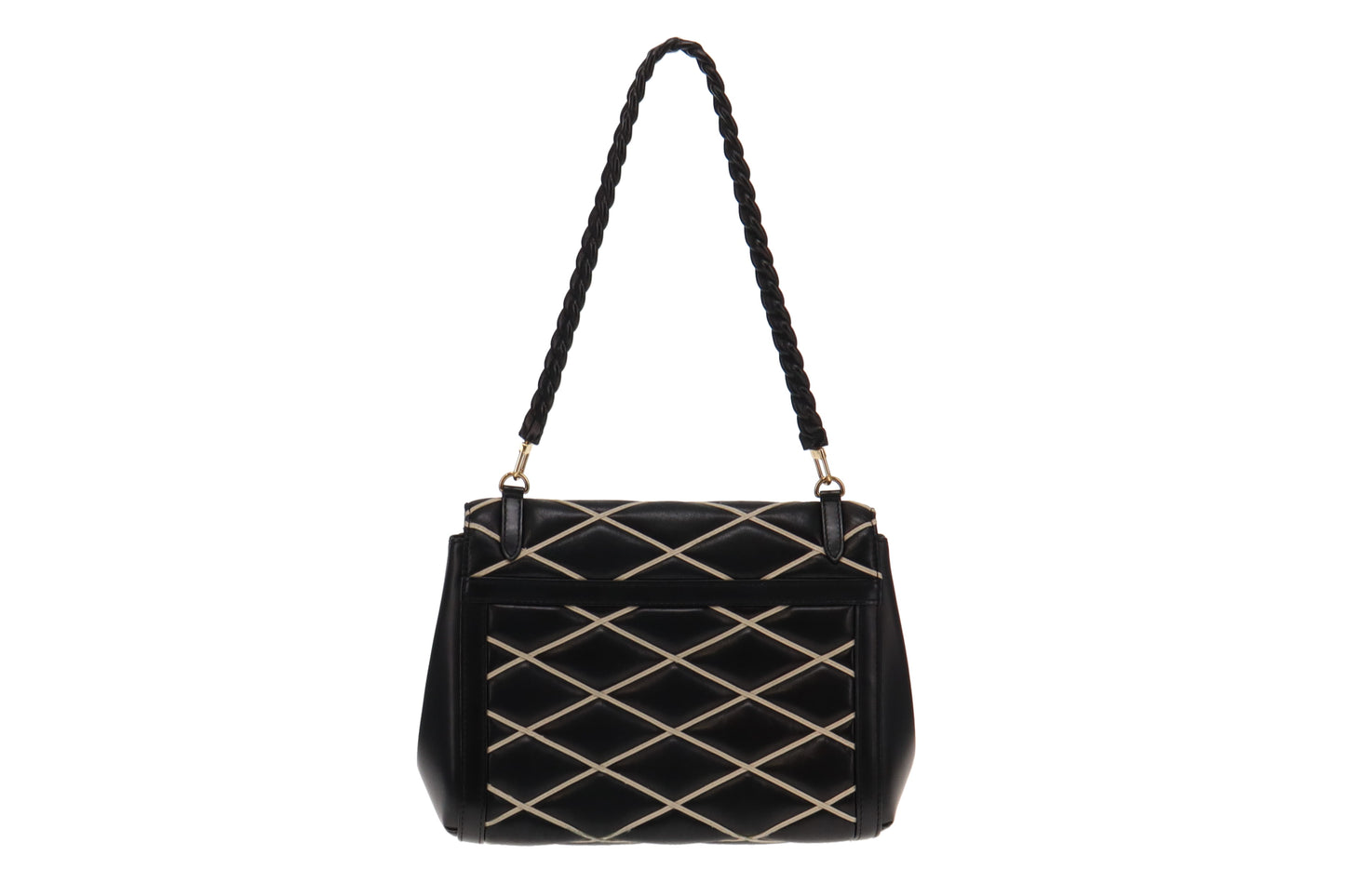 Louis Vuitton Black/White Malletage Pochette Flap Bag PL2154 (2014)