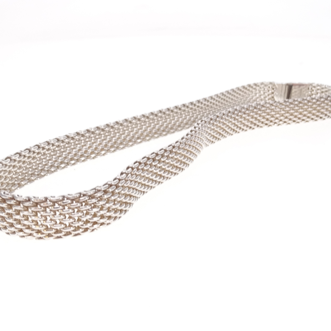 Tiffany & Co Somerset Mesh Necklace Sterling Silver
