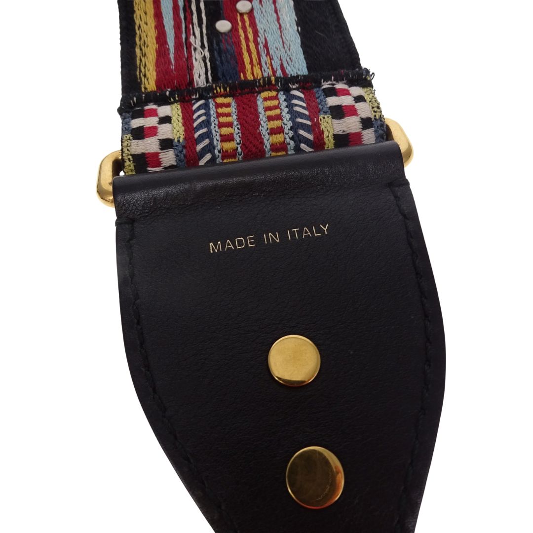 Dior Guitar Strap Embroidered Multicolour SHW