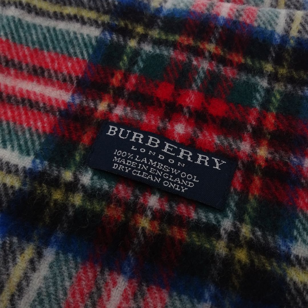 Burberry Scarf Red/Blue/Green/Yellow Check 100% Lambswool
