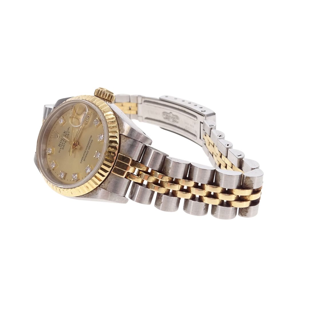 Rolex Oyster Perpetual Lady Datejust 26 Steel and Gold with Diamond Dot Dial