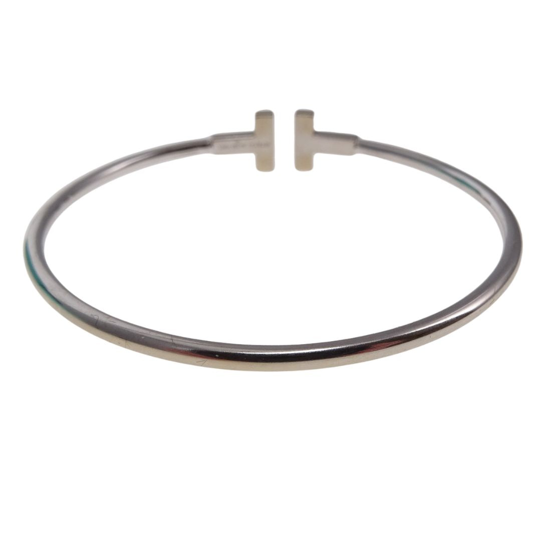 Tiffany & Co T Wire Bracelet 18K White Gold
