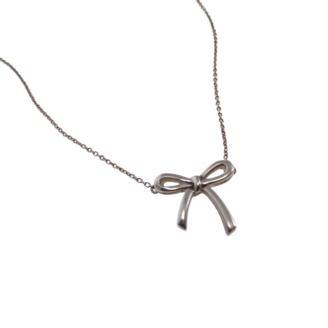 Tiffany & Co Bow Necklace Sterling Silver 925