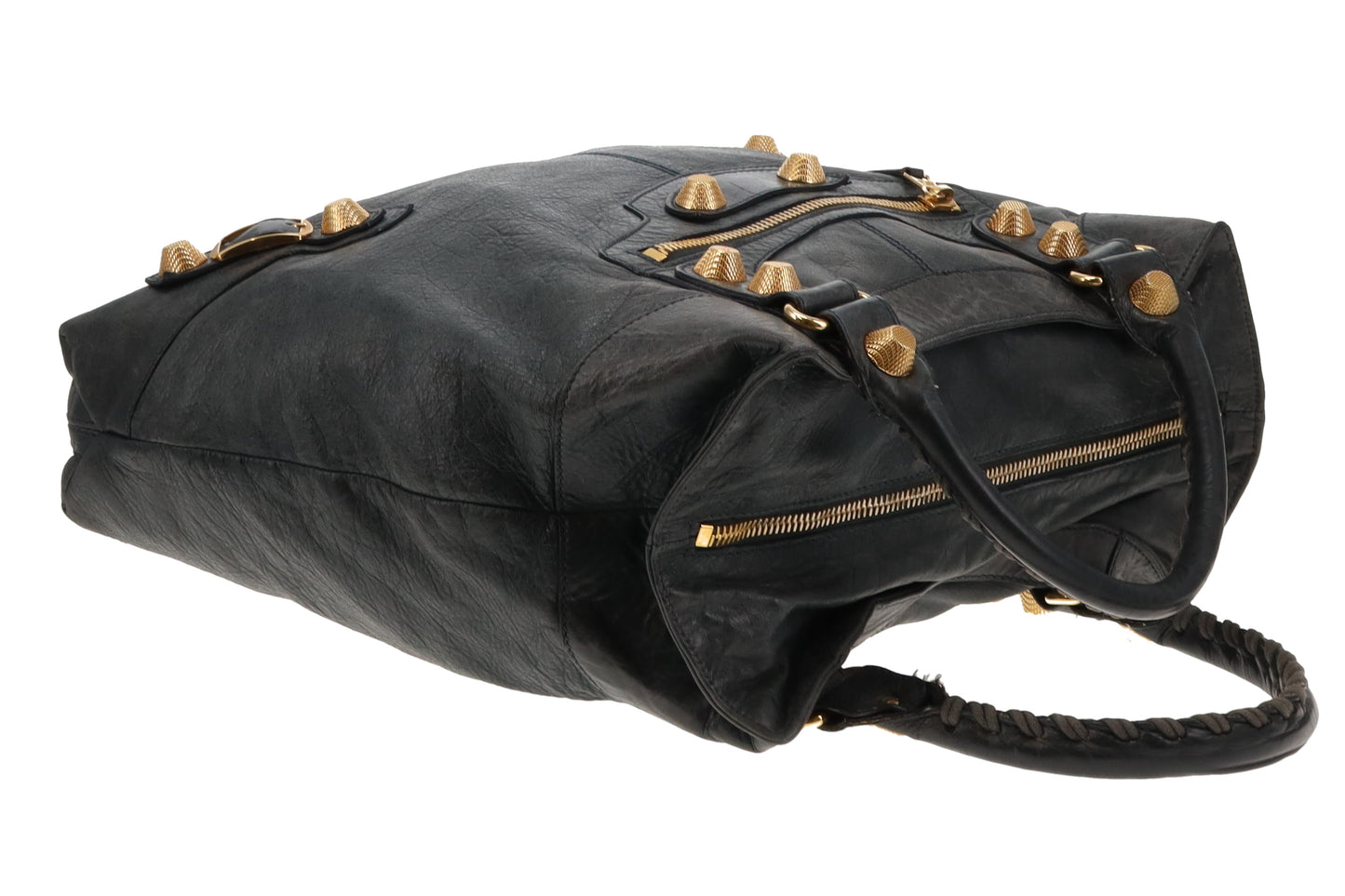 Balenciaga Anthracite Lambskin Leather Giant 21 Brief Bag