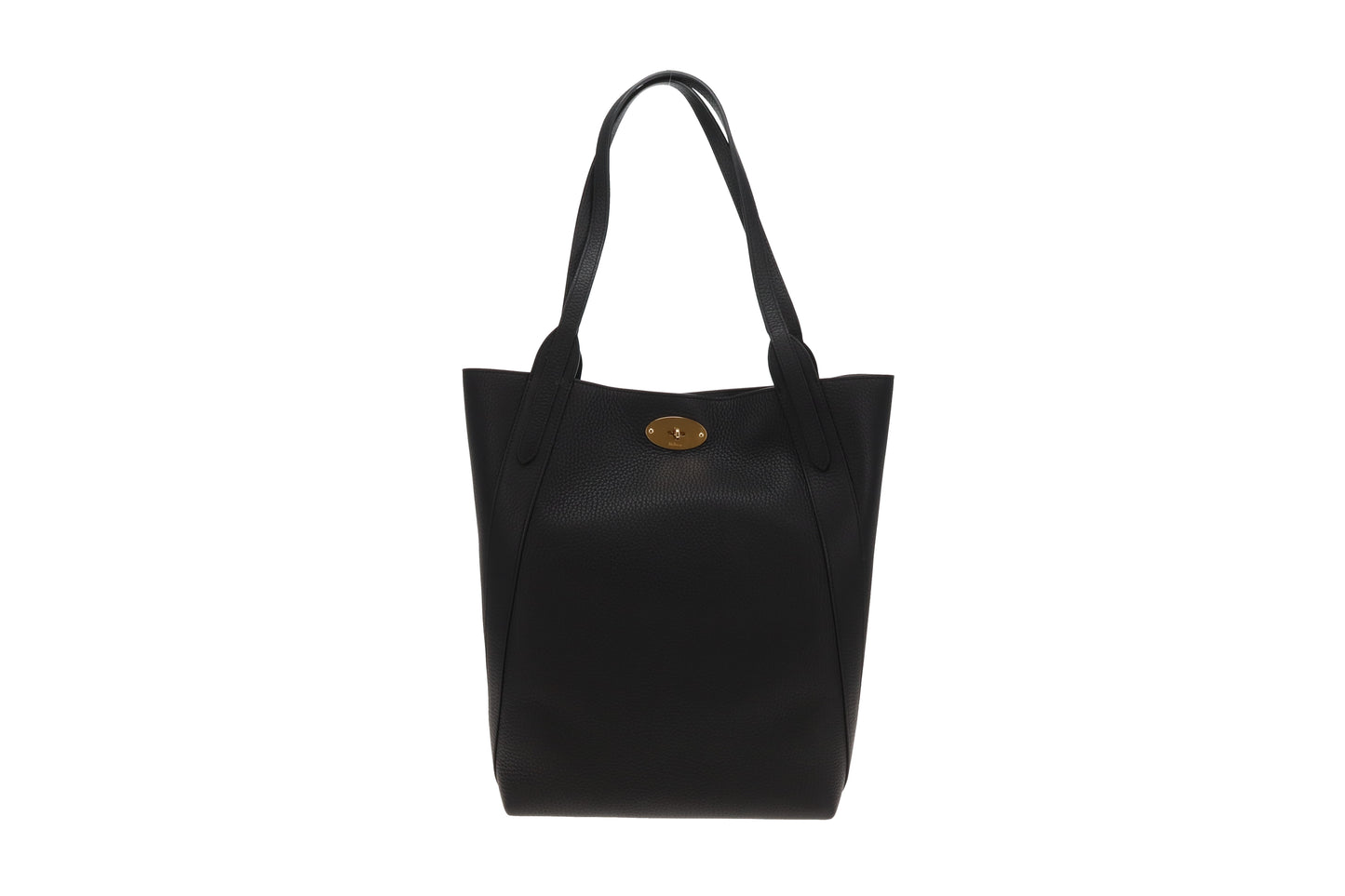 Mulberry North South Bayswater Tote Black Heavy Grain GHW