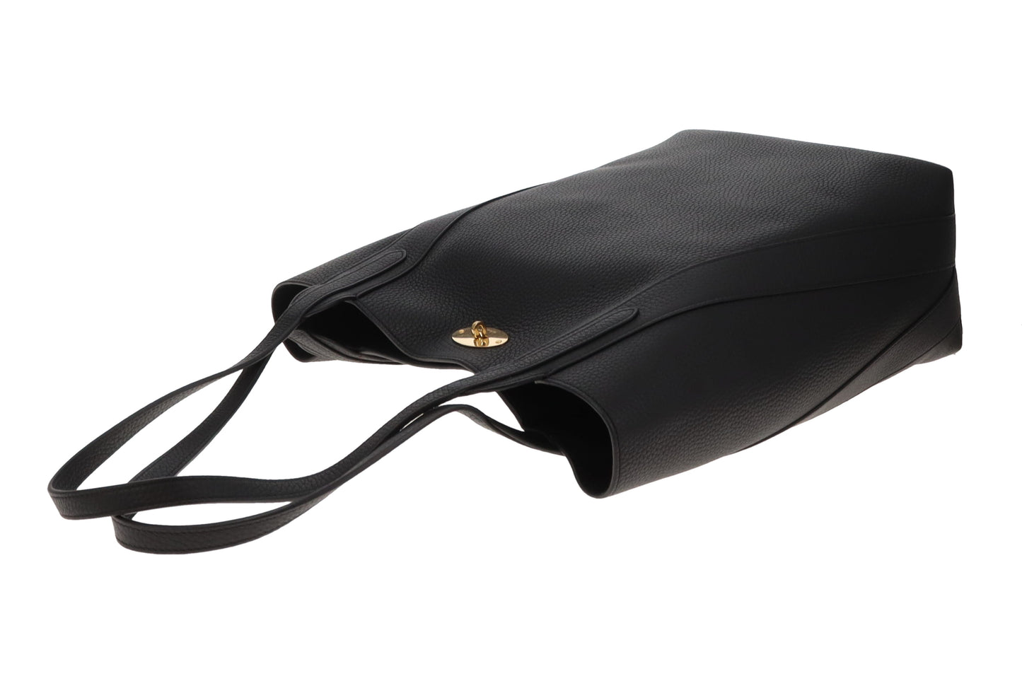 Mulberry North South Bayswater Tote Black Heavy Grain GHW