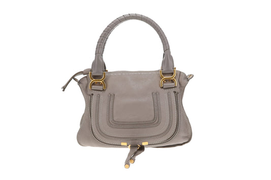 Chloe Marcie Grey Leather GHW with Strap