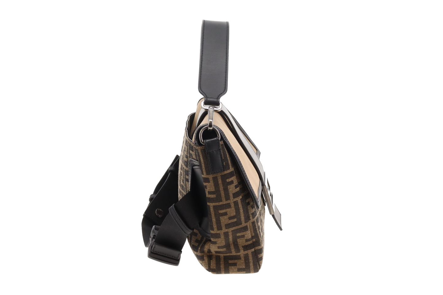 Fendi Baguette Large Convertible Belt Bag Zucca and Canvas