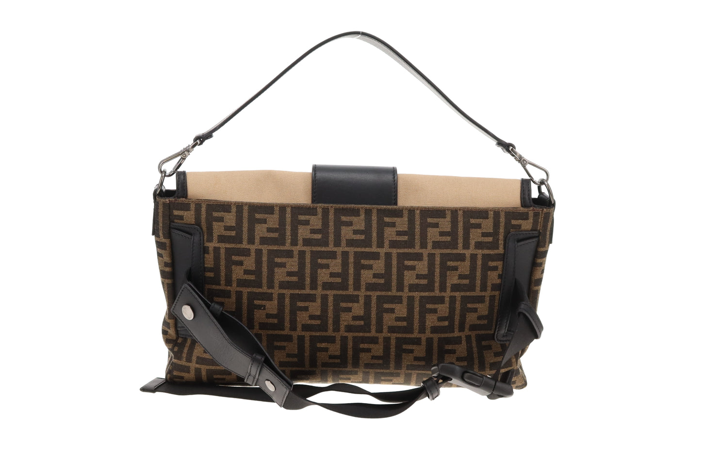 Fendi Baguette Large Convertible Belt Bag Zucca and Canvas
