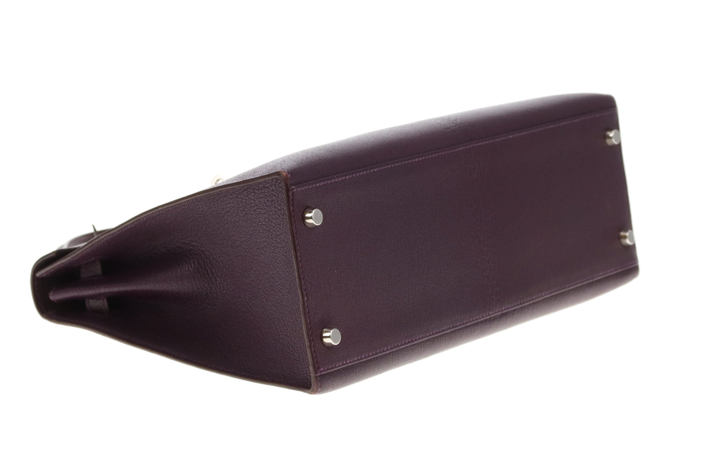 Hermes Kelly 32 Sellier Chevre De Coromandel Raisin PHW 2005
