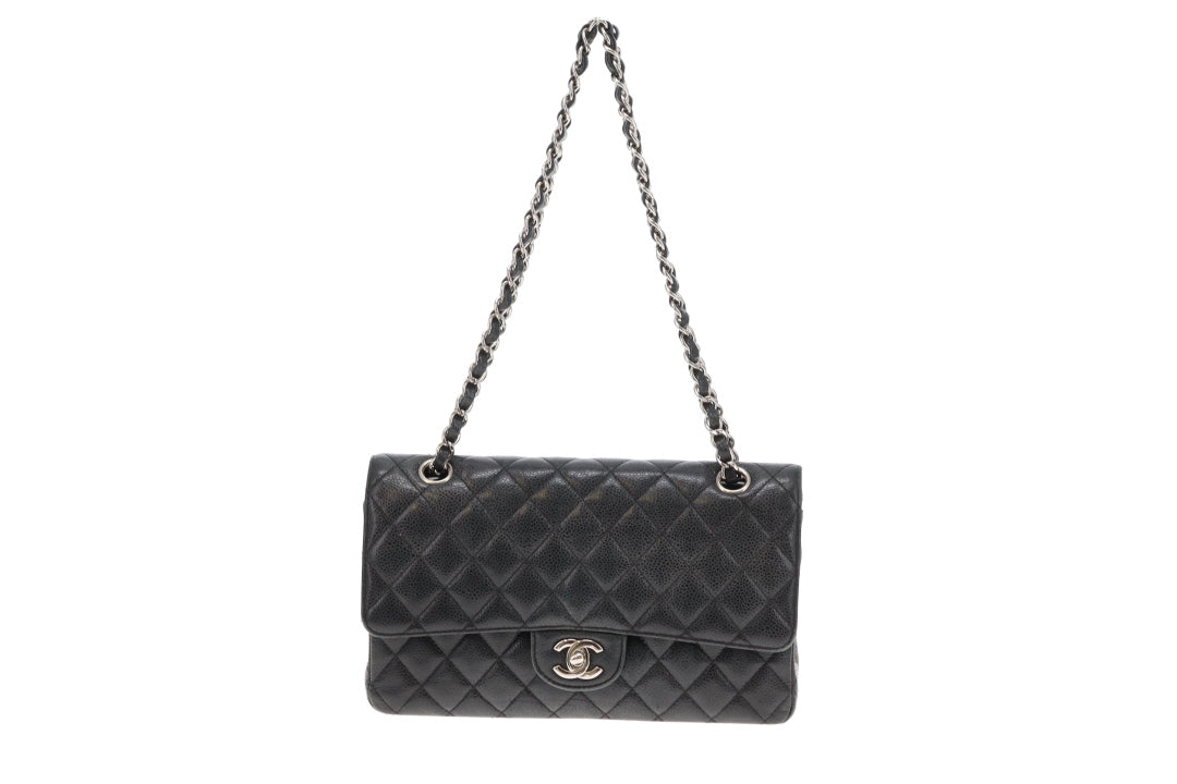 Chanel Classic Double Flap Bag Medium Black Caviar SHW 2018