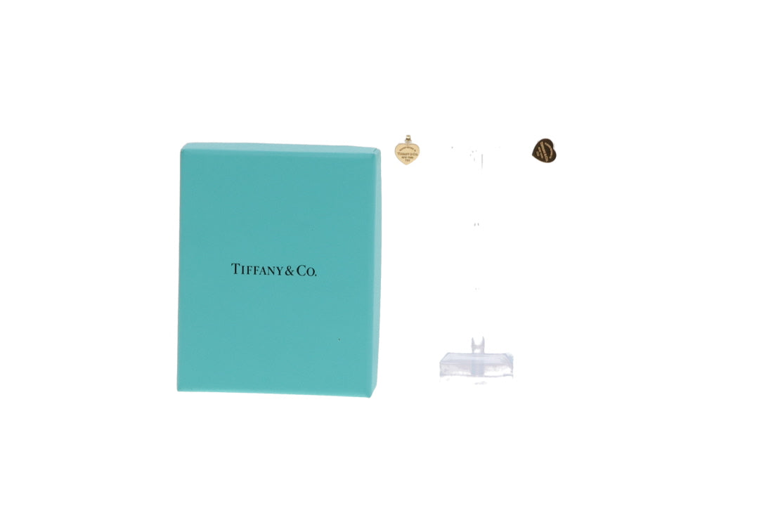 Tiffany & Co RTT Heart Stud Earrings 18k Yellow Gold