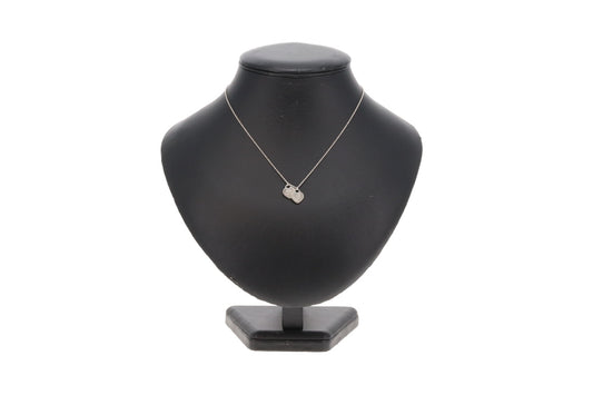 Tiffany & Co Double Heart Mini RTT Tag Necklace Sterling Silver