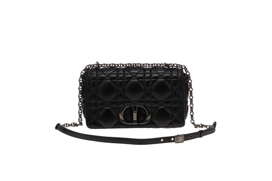 Dior Black Macrocannage Lambskin Medium Caro