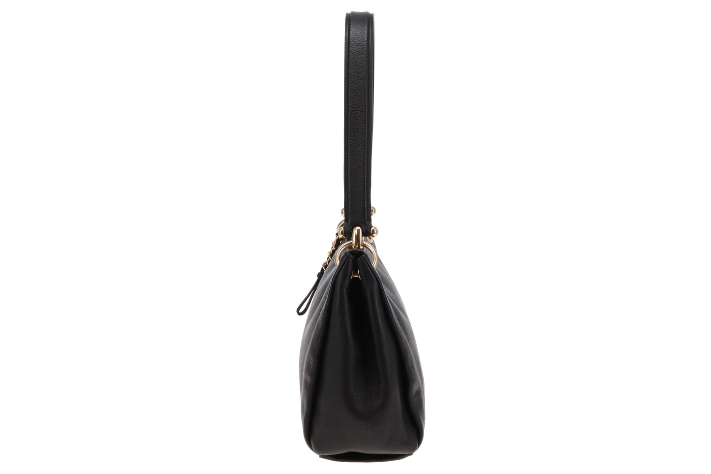 Coach Mia Shoulder Bag Black Grained Leather With Strap GH