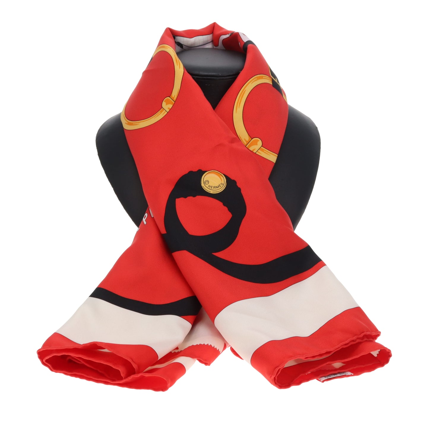 Hermes Tout En Carre Red Silk Scarf 90cm