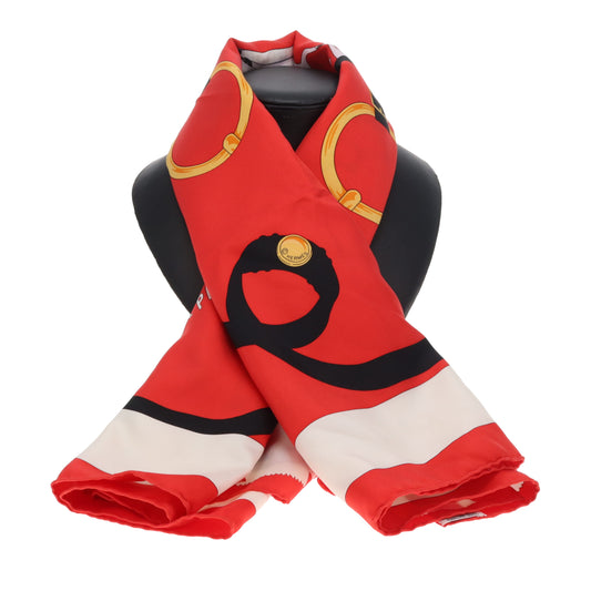 Hermes Tout En Carre Red Silk Scarf 90cm