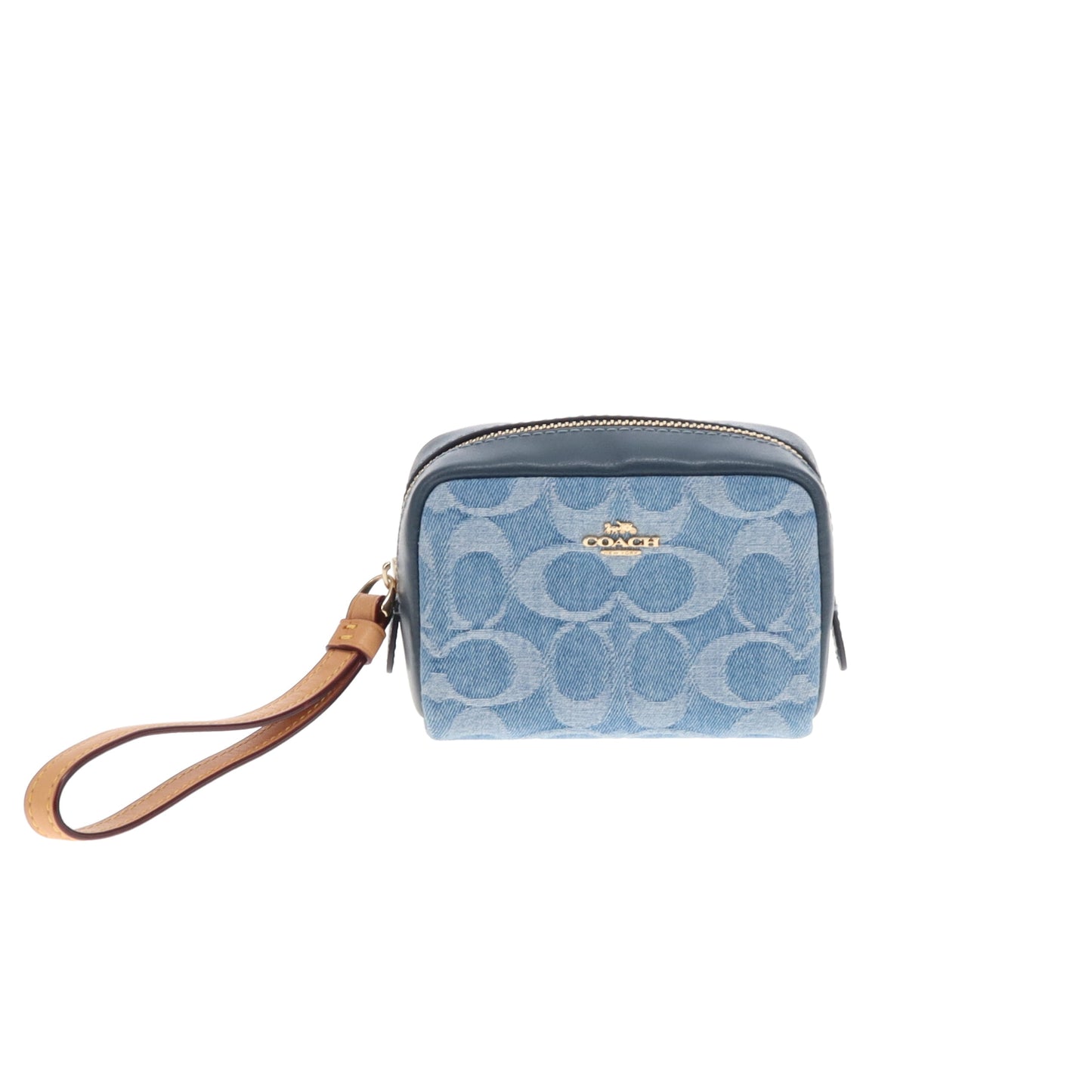 Coach Pouch Wristlet Mini Denim