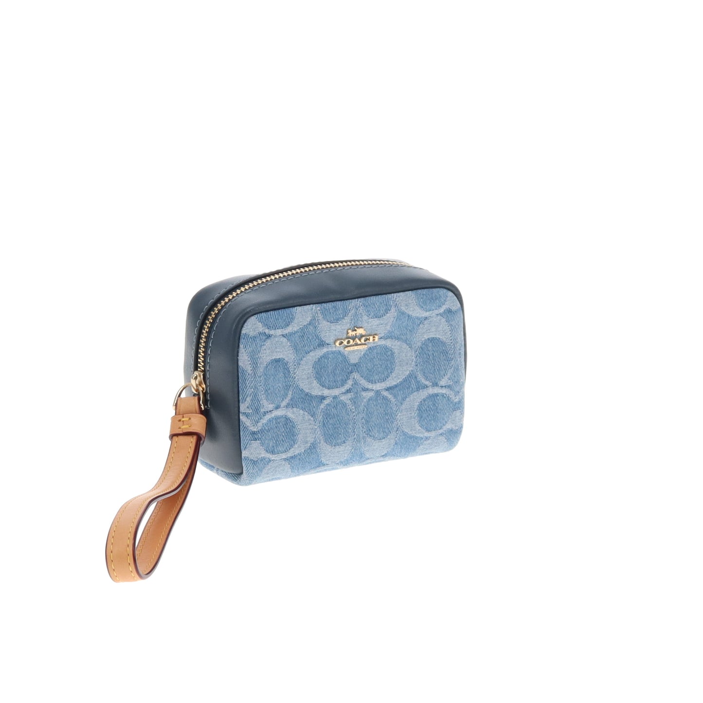 Coach Pouch Wristlet Mini Denim