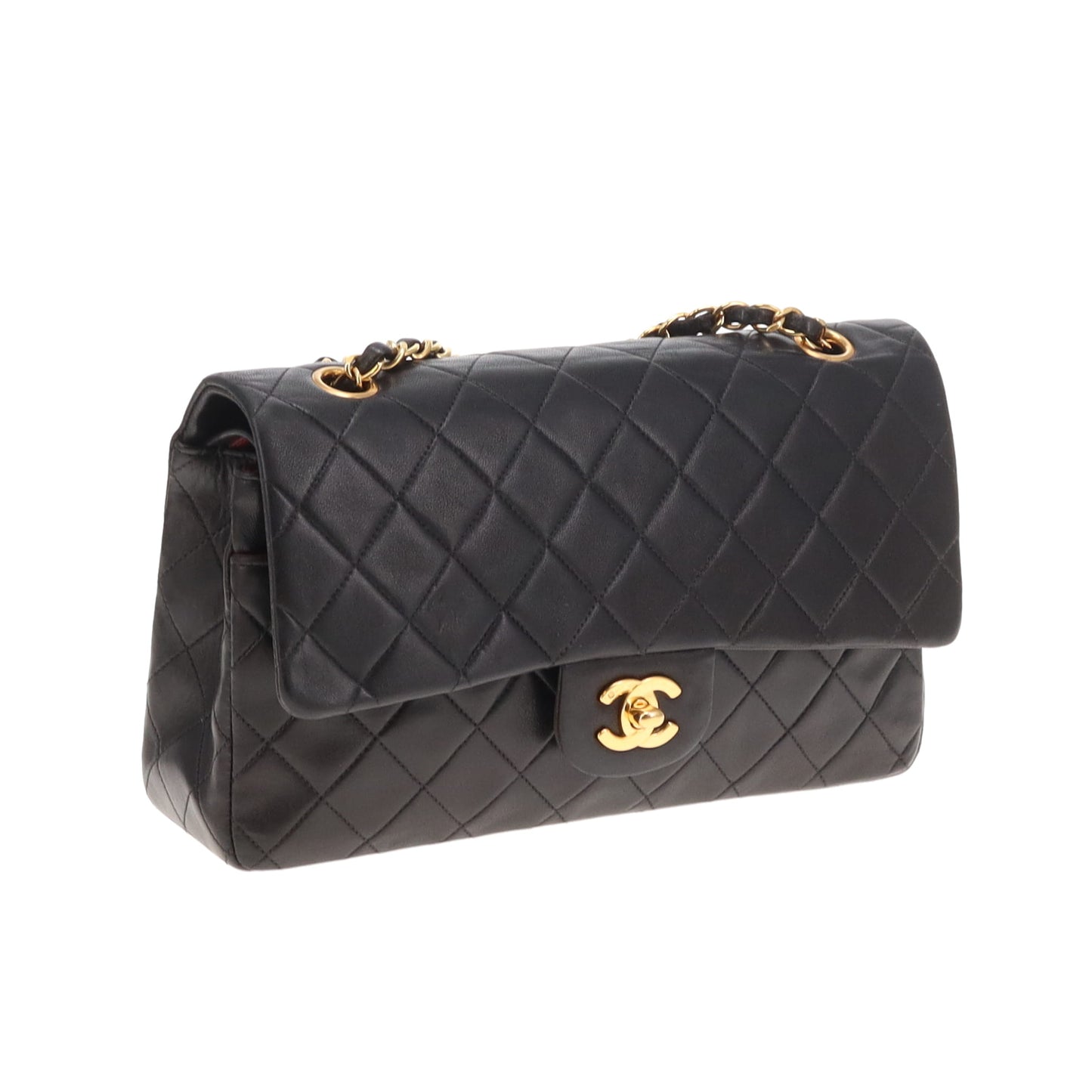 Chanel Classic Double Flap Medium Black Gold Hardware 91/94