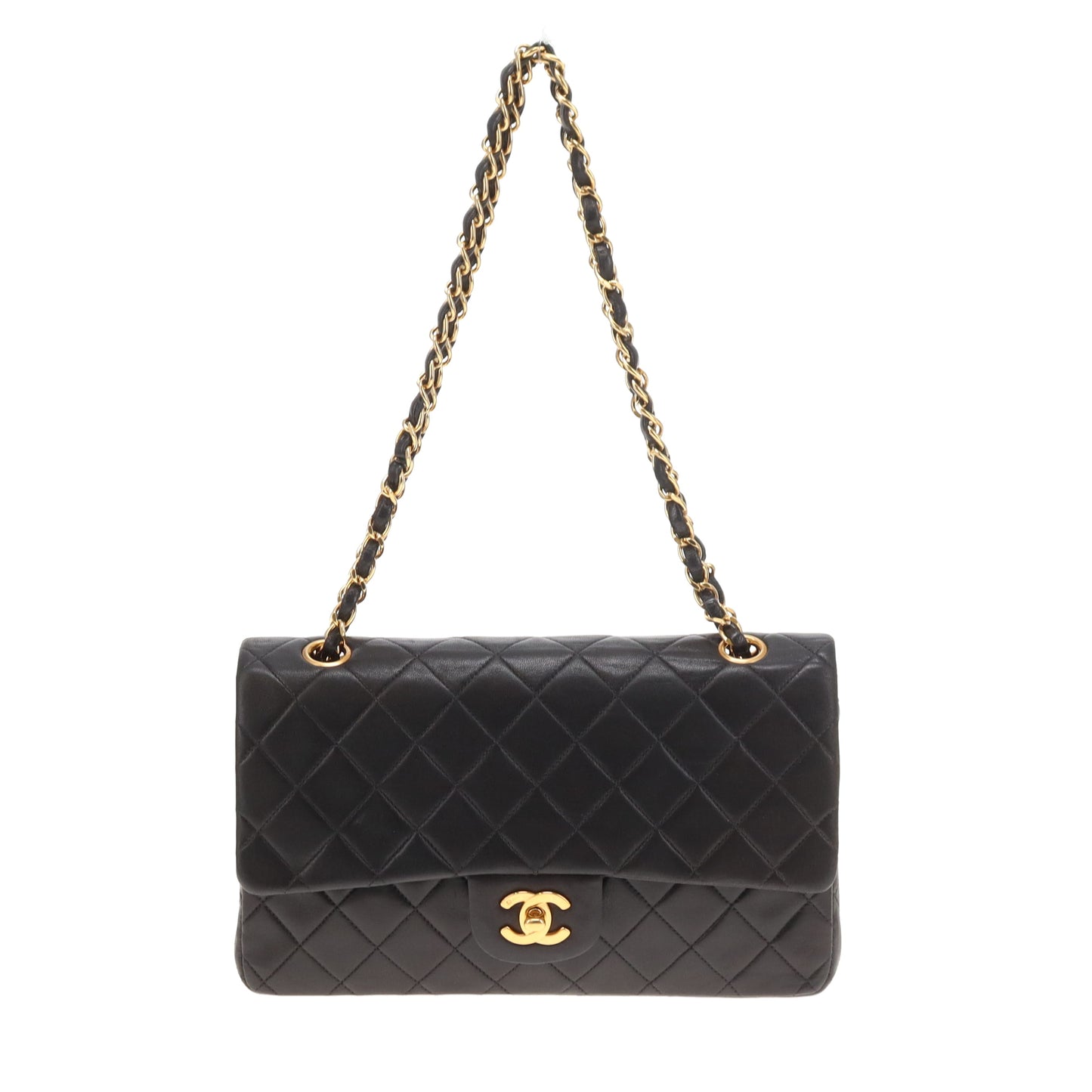 Chanel Classic Double Flap Medium Black Lamb Gold HW 89/91
