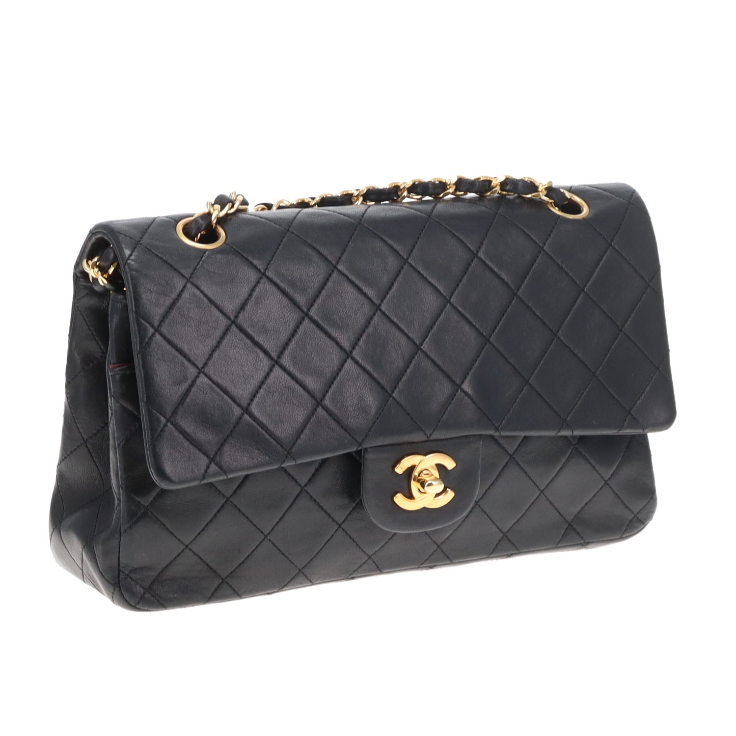 Chanel Classic Double Flap Medium Black Lamb Gold HW 89/91