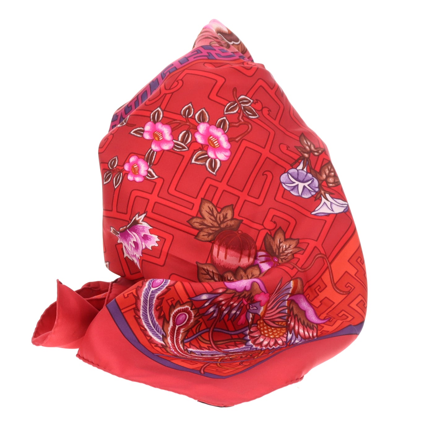 Hermes Turandot 90cm Silk Scarf Red