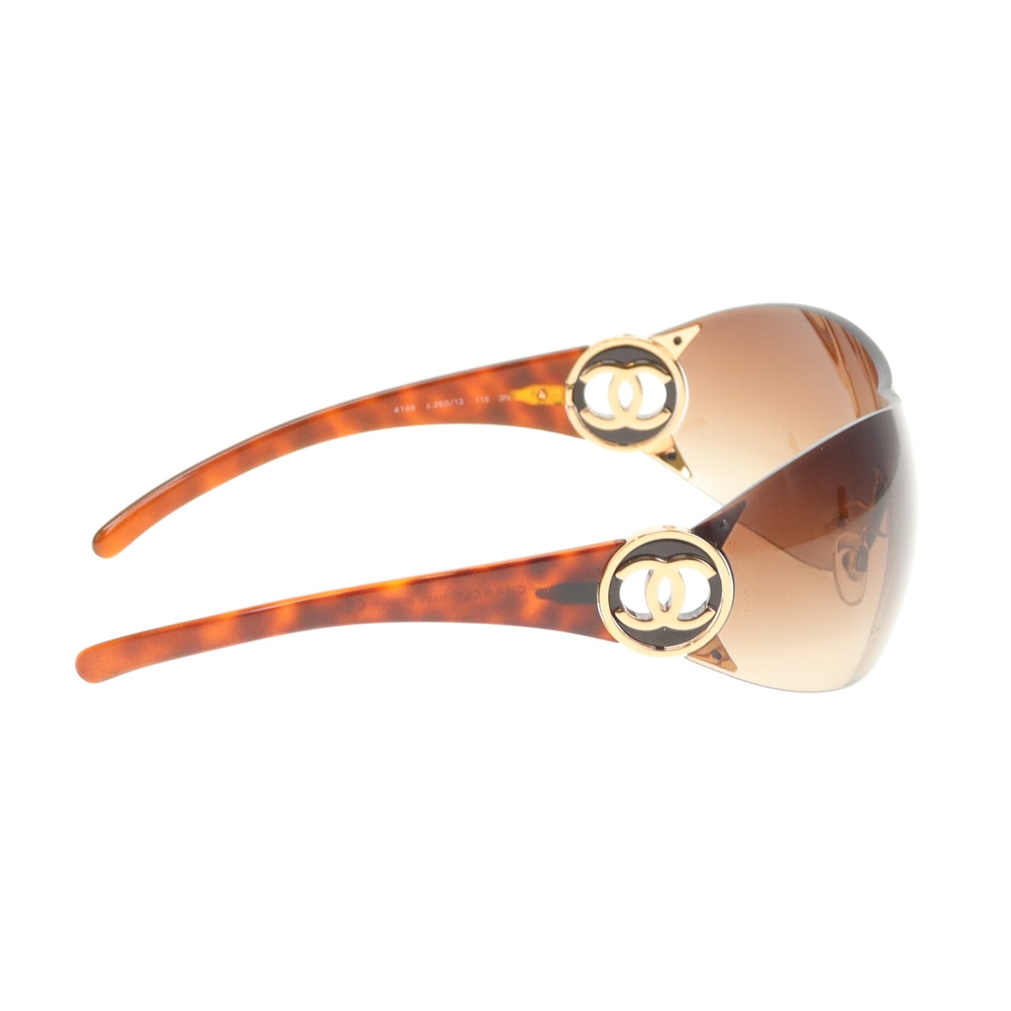 Chanel Shield Sunglasses 4146 Brown Vintage