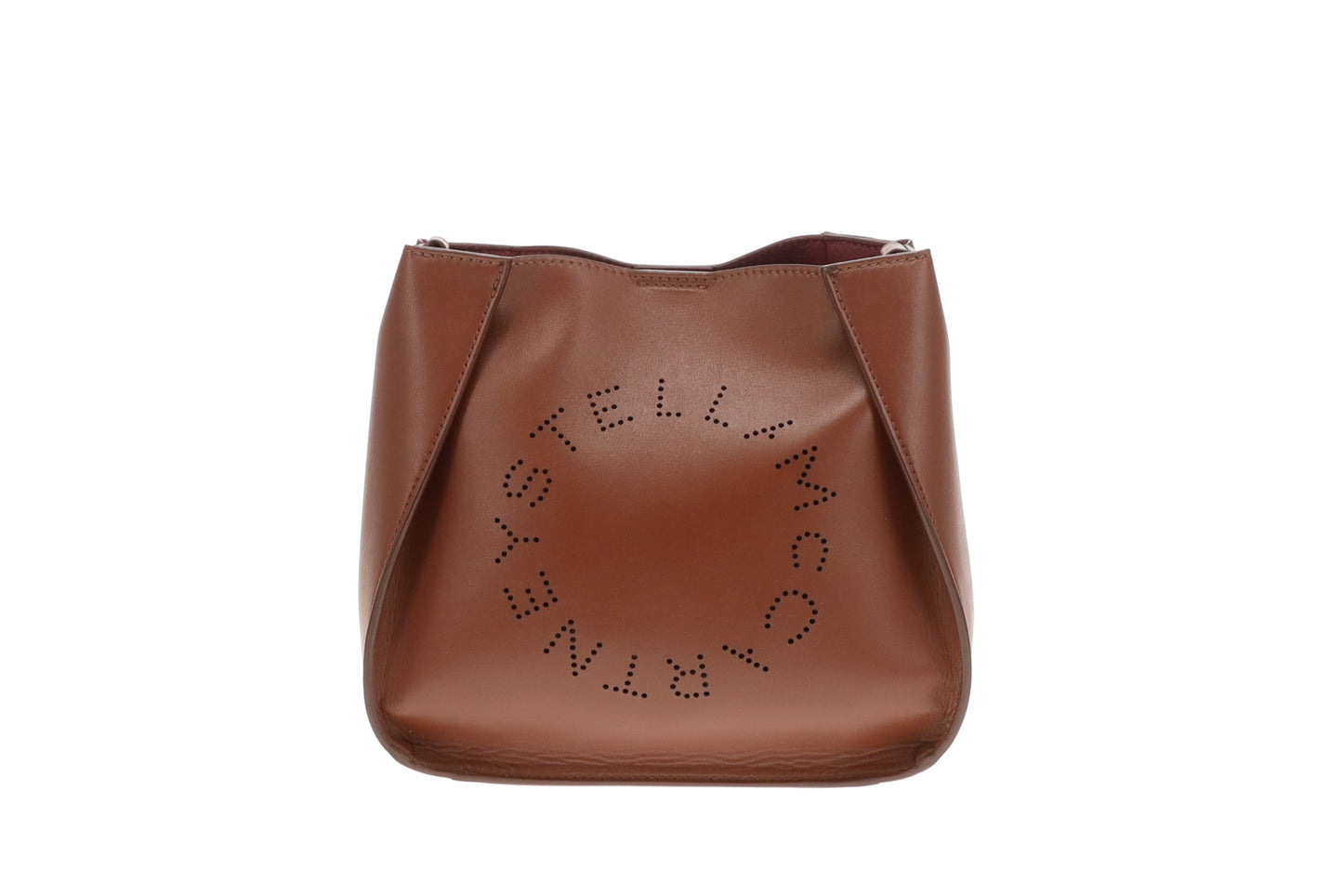 Stella McCartney Logo Crossbody Brown Faux Leather