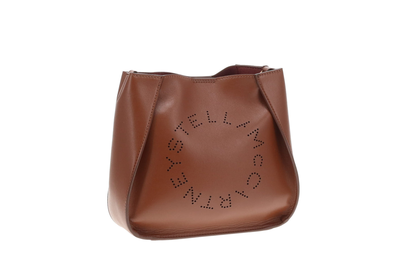 Stella McCartney Logo Crossbody Brown Faux Leather