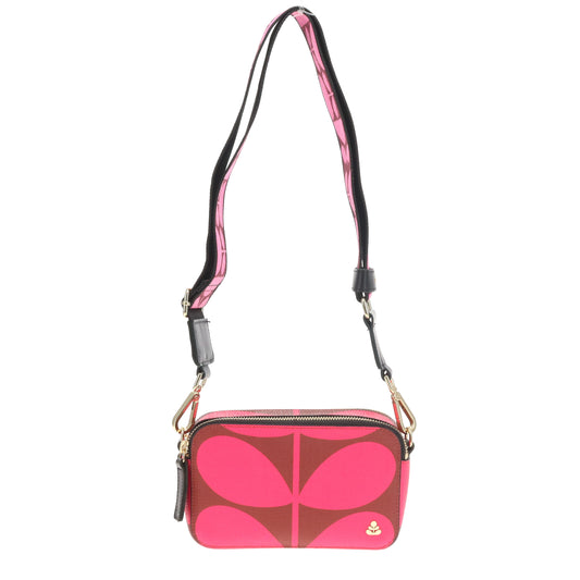 Orla Kiely Duo Crossbody Cerise