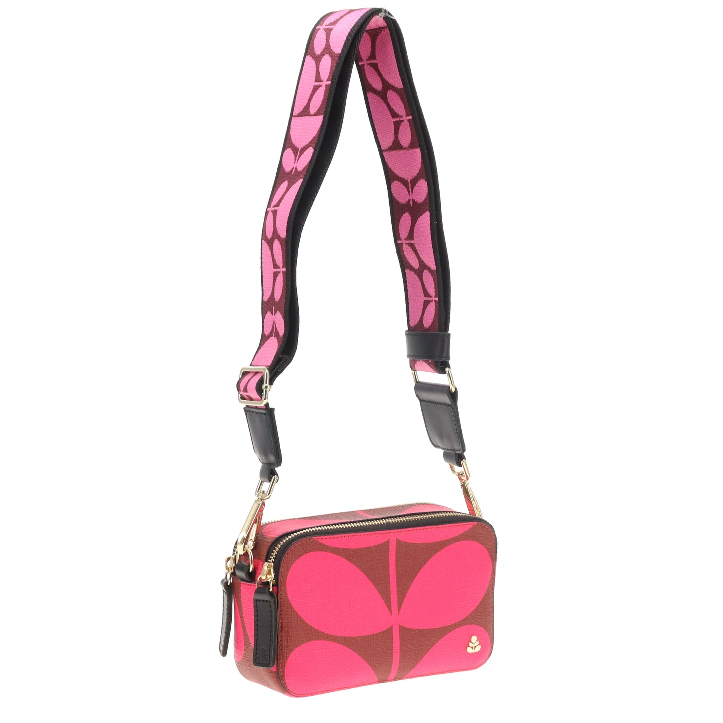 Orla Kiely Duo Crossbody Cerise